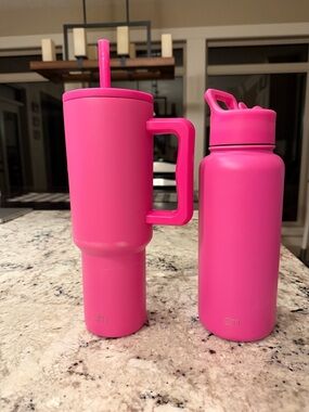 Hot Pink Insulated Tumbler and Bottle Set